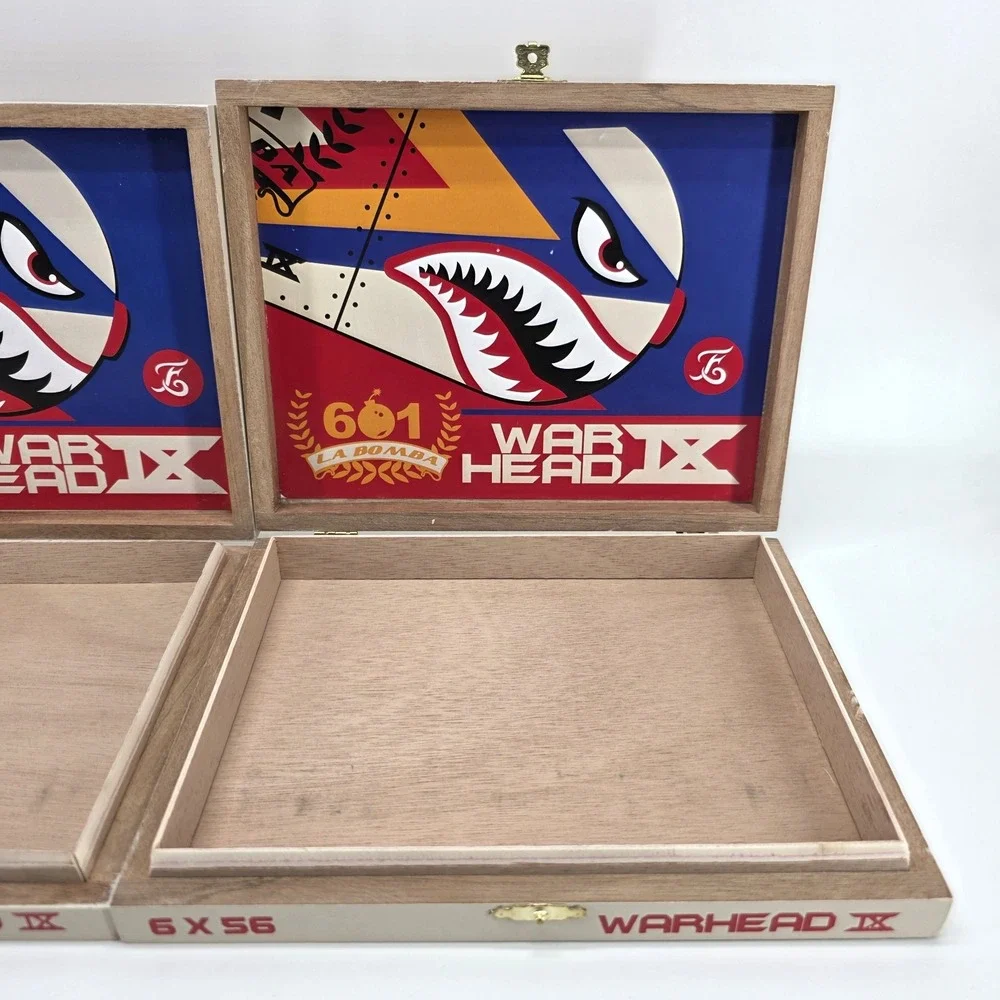 Lot of 2 Espinosa Cigars 601 La Bomba War Head Empty Cigar Boxes Limited Edition